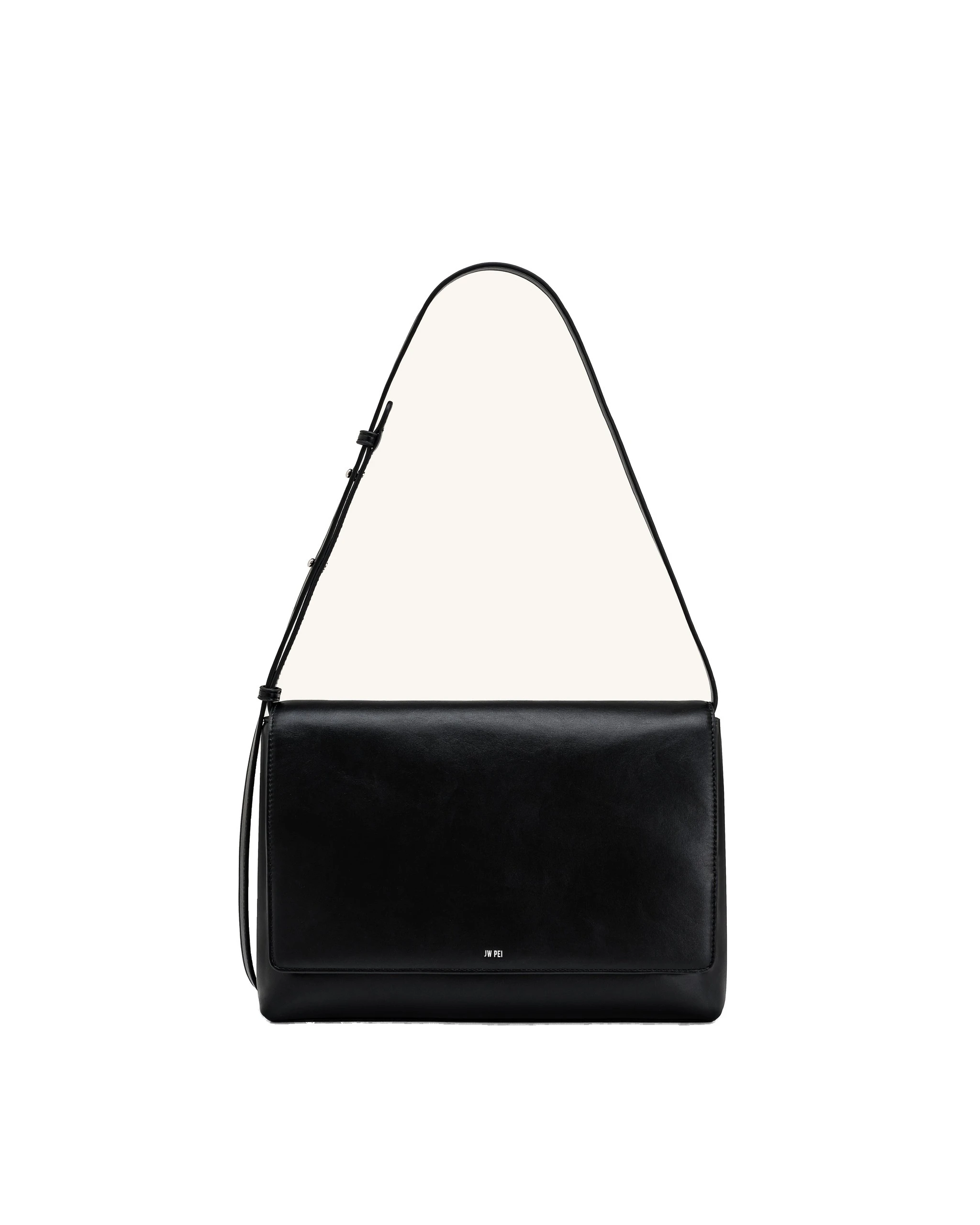 JW PEI Isolde Flap Shoulder Bag in Black | Shoulder & Crossbody Bags | Luxury Shoes JW PEI Isolde Flap Shoulder Bag in Black