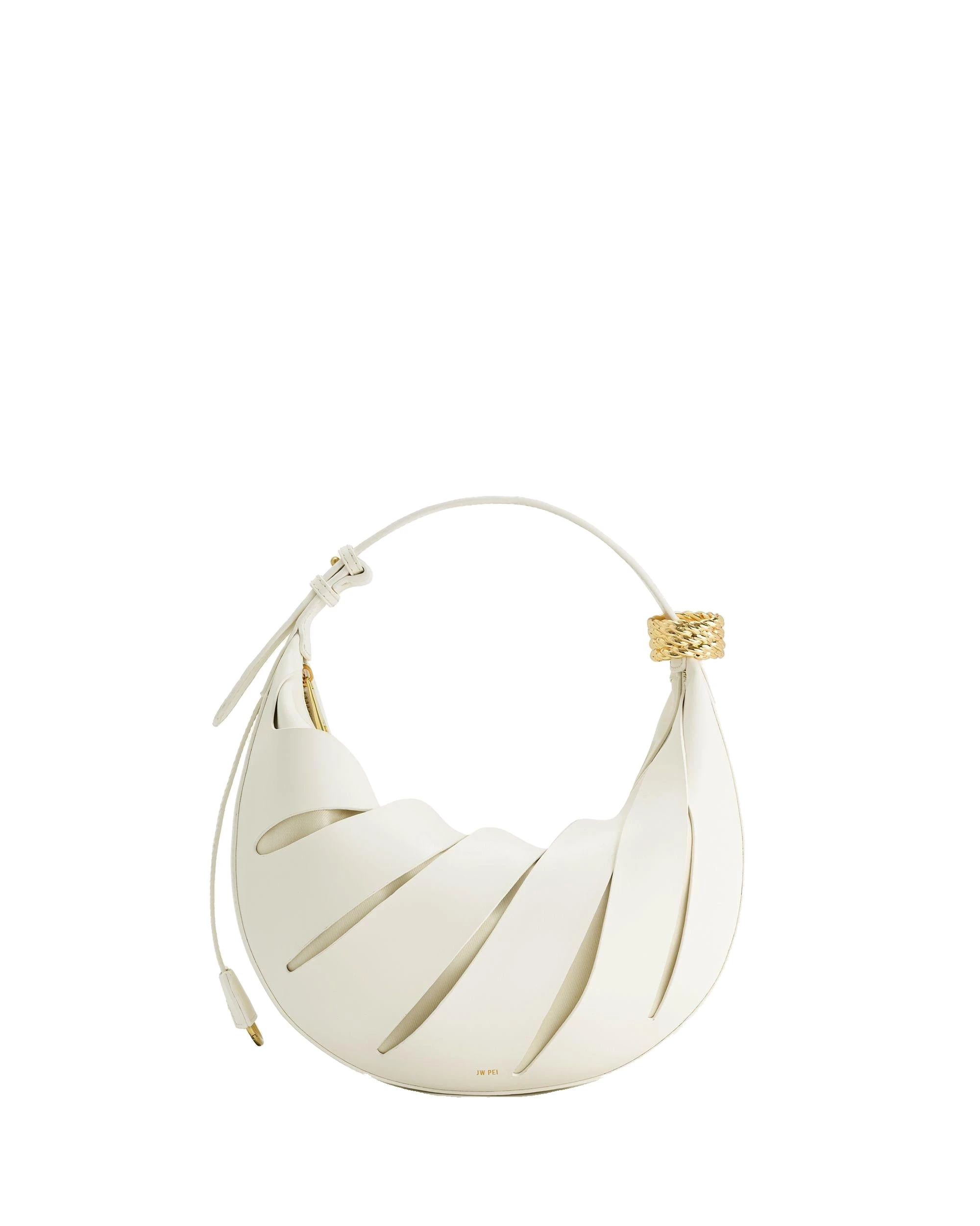 JW PEI Jana Hollow Out Shoulder Bag in White | Shoulder & Crossbody Bags | Luxury Shoes JW PEI Jana Hollow Out Shoulder Bag in White