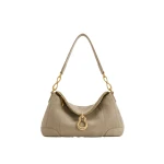 JW PEI Jayla Faux Suede Metal Pendant Embellished Shoulder Bag in Grey