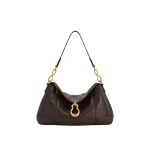 JW PEI Jayla Metal Pendant Embellished Shoulder Bag in Dark Brown