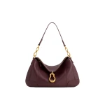 JW PEI Jayla Metal Pendant Embellished Shoulder Bag in Deep Burgundy