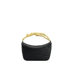 JW PEI Jenny Woven Human-shaped Handle Handbag in Black