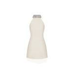 JW PEI Jeweled Halter Iris Motif Dress