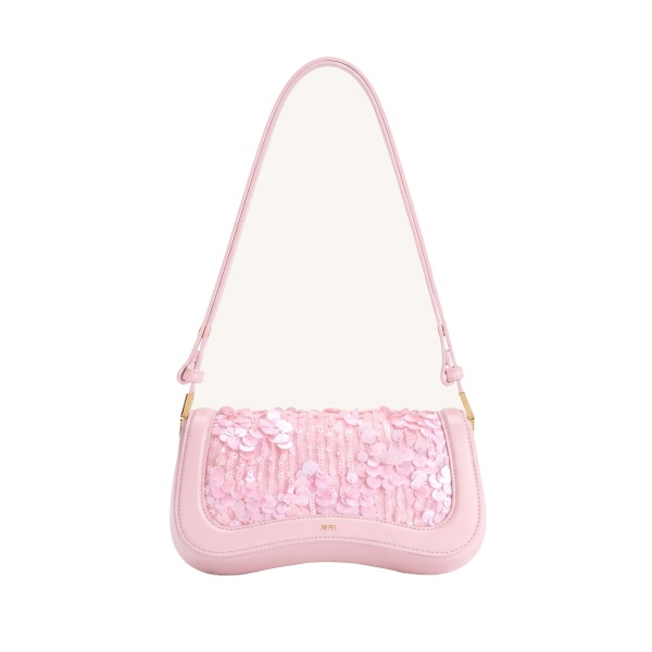 JW PEI Joy Sequin Shoulder Bag in Rose Pink