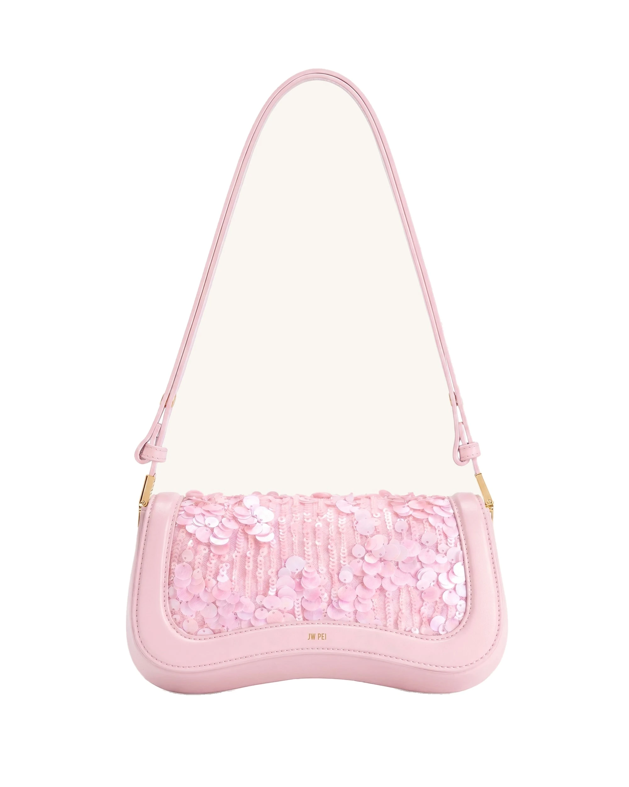 JW PEI Joy Sequin Shoulder Bag in Rose Pink | Shoulder & Crossbody Bags | Luxury Shoes JW PEI Joy Sequin Shoulder Bag in Rose Pink