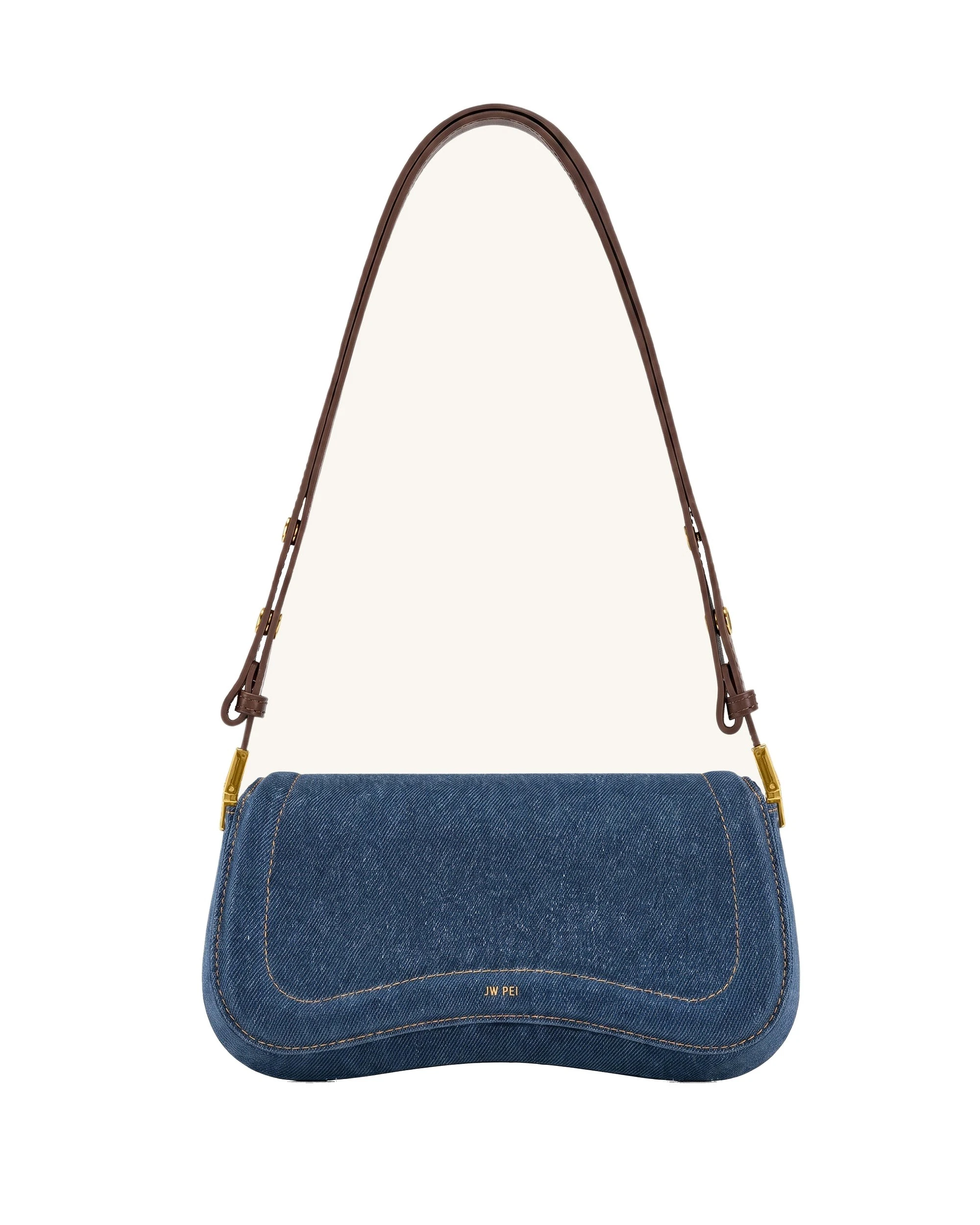 JW PEI Joy Shoulder Bag in Dark Blue Denim | Shoulder & Crossbody Bags | Luxury Shoes JW PEI Joy Shoulder Bag in Dark Blue Denim