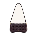 JW PEI Joy Woven Shoulder Bag in Dark Red