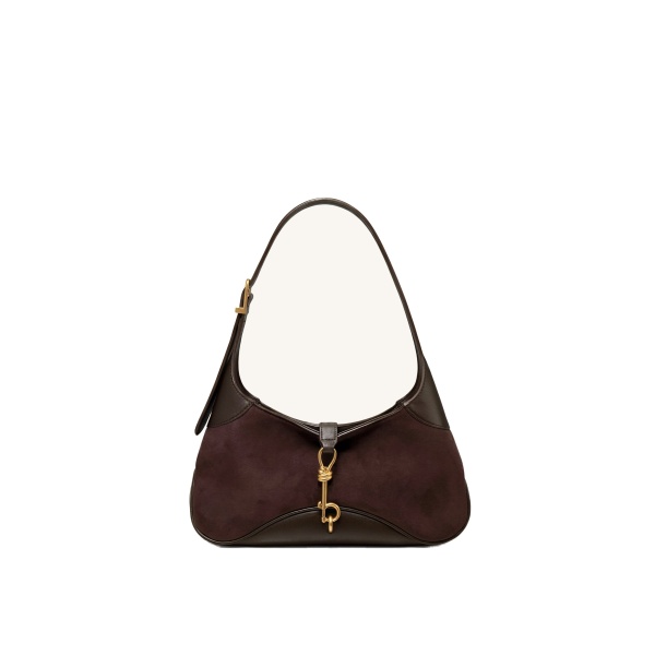 JW PEI Juliette Key Charm East-West Shoulder Bag in Dark Brown