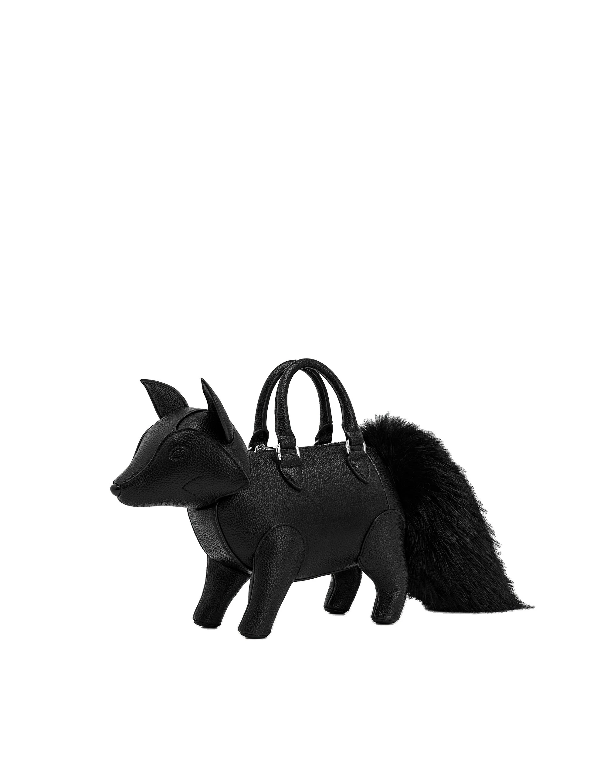JW PEI Kai Fox Shaped Top Handle Bag in Black | Totes & Top-Handle Bags | Luxury Shoes JW PEI Kai Fox Shaped Top Handle Bag in Black