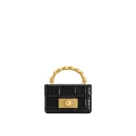 JW PEI Kaia Bamboo Metal Handle Handbag in Black | Totes & Top-Handle Bags | Luxury Shoes JW PEI Kaia Bamboo Metal Handle Handbag in Black