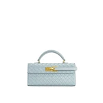 JW PEI Keyla Weave Texture Top Handle Bag in Blue