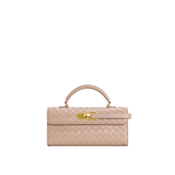 JW PEI Keyla Weave Texture Top Handle Bag in Pink