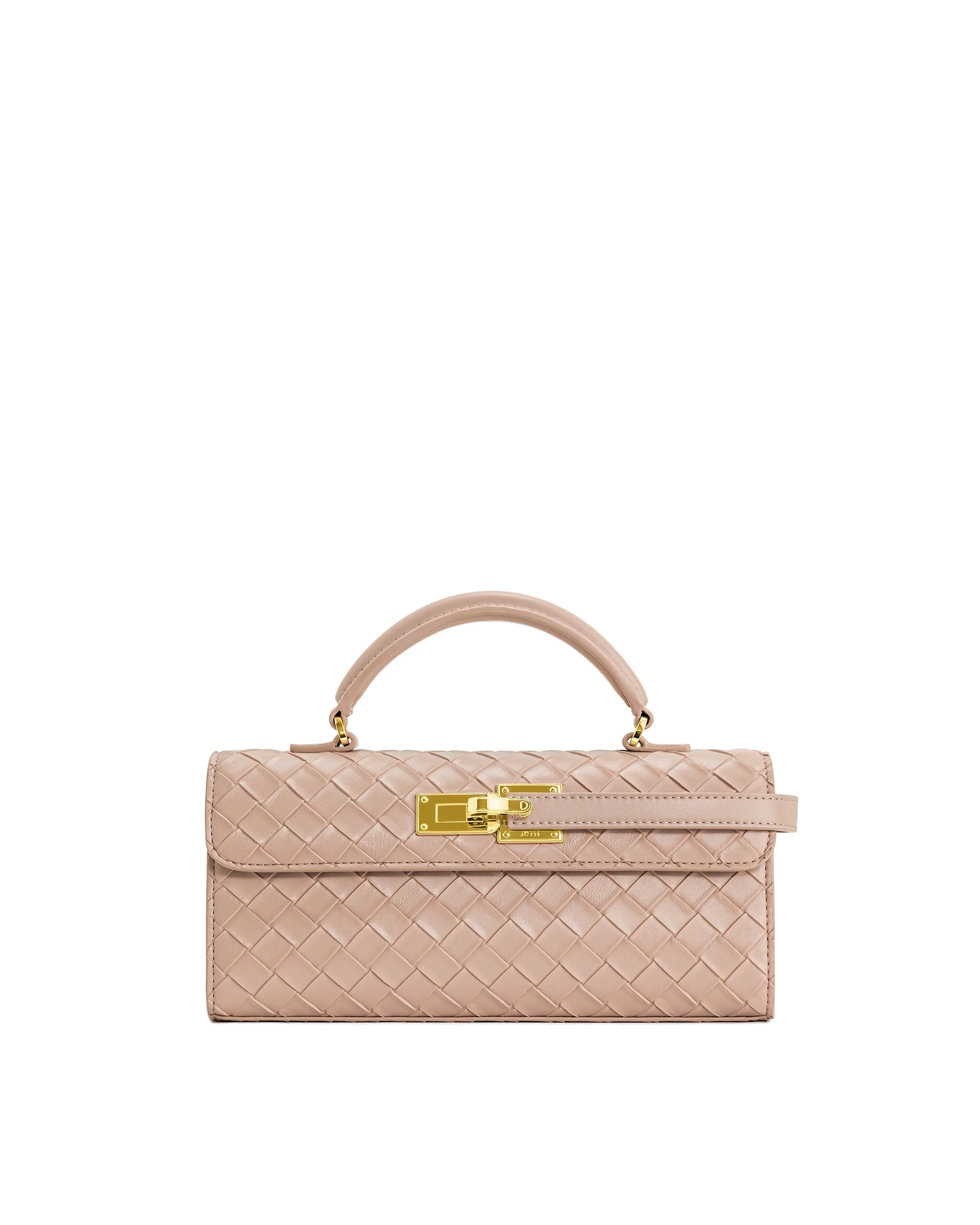 JW PEI Keyla Weave Texture Top Handle Bag in Pink | Totes & Top-Handle Bags | Luxury Shoes JW PEI Keyla Weave Texture Top Handle Bag in Pink