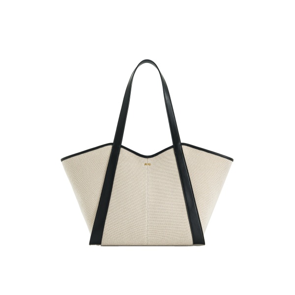 JW PEI Kiana Large Capacity Tote Bag in Black Canvas