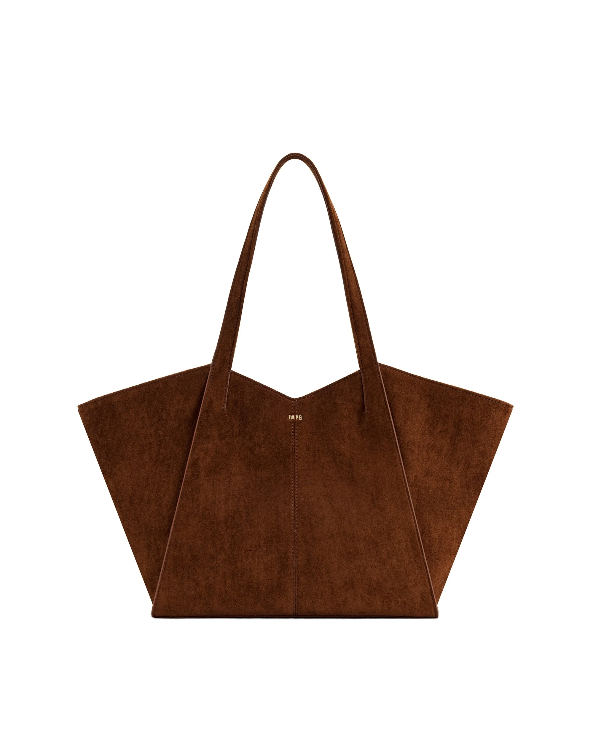 JW PEI Kiana Large Capacity Tote Bag in Dark Brown | Totes & Top-Handle Bags | Luxury Shoes JW PEI Kiana Large Capacity Tote Bag in Dark Brown