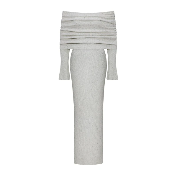 JW PEI Knit Off-Shoulder Maxi Dress