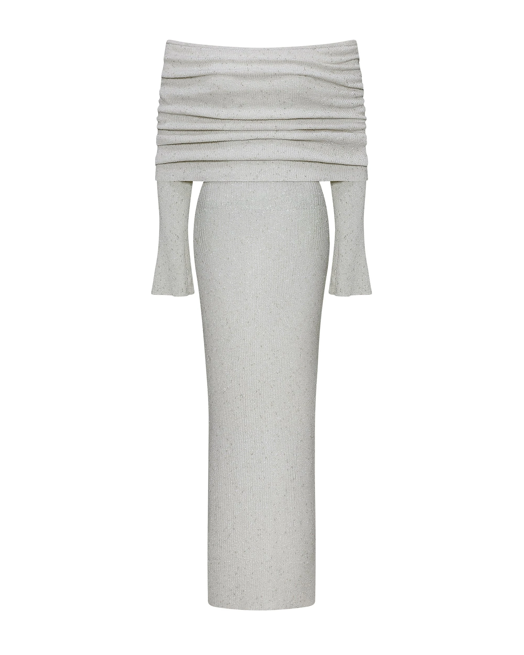 JW PEI maxi dress | Los Angeles Vegan Fashion Dresses | Luxury Shoes JW PEI Knit Off-Shoulder Maxi Dress