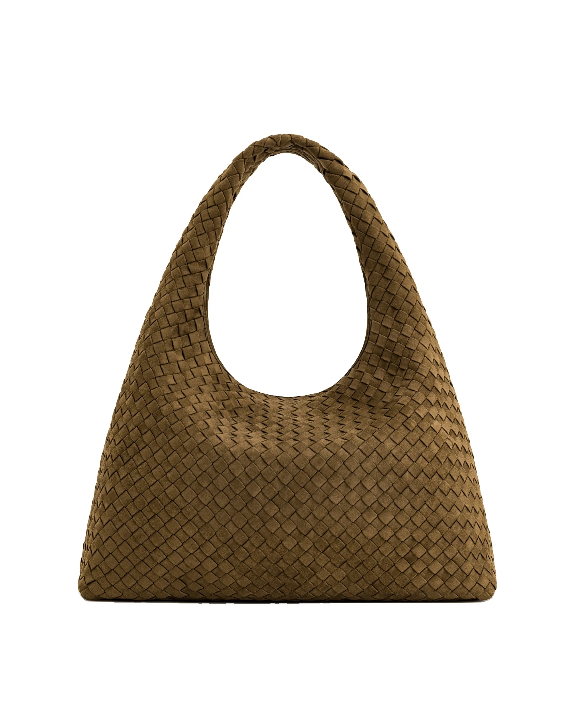 JW PEI Laura Faux Suede Woven Shoulder Bag in Olive Green | Shoulder & Crossbody Bags | Luxury Shoes JW PEI Laura Faux Suede Woven Shoulder Bag in Olive Green