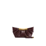JW PEI Leia Pleated Clutch in Deep Burgundy