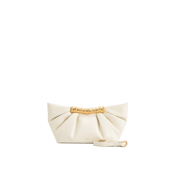 JW PEI Leia Pleated Clutch in White