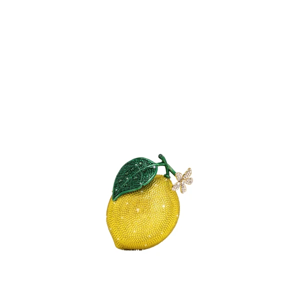 JW PEI Lemon-Inspired Rhinestone Clutch in Yellow