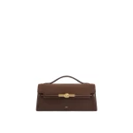 JW PEI Lena Faux Suede Metal Rope Knot Top Handle Bag in Dark Brown