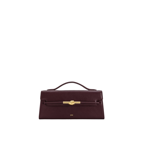 JW PEI Lena Metal Rope Knot Top Handle Bag in Deep Claret