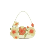 JW PEI Leona Bead Embellished Shoulder Bag in Off White