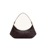JW PEI Lily Faux Bamboo Woven Shoulder Bag in Deep Claret | Shoulder & Crossbody Bags | Luxury Shoes JW PEI Lily Faux Bamboo Woven Shoulder Bag in Deep Claret