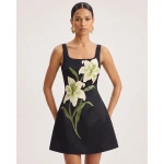 JW PEI Lily Floral Print Sleeveless A-Line Mini Dress