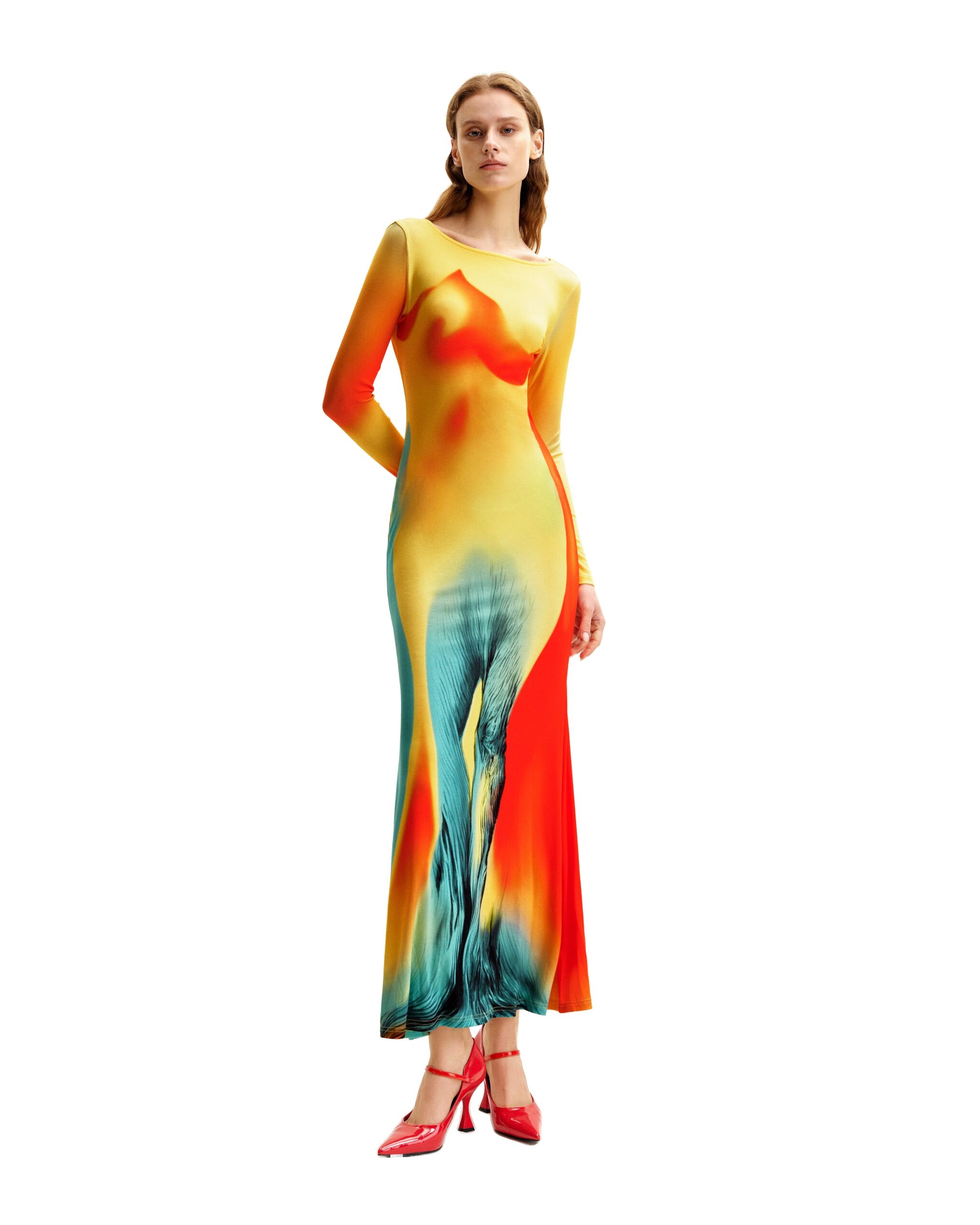 JW PEI dress | Los Angeles Vegan Fashion Dresses | Luxury Shoes JW PEI Lily Illusion Print Dress