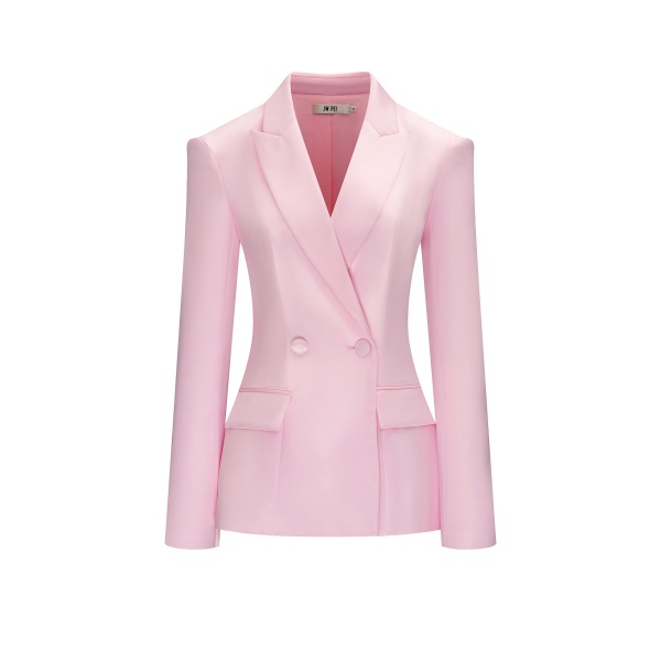 JW PEI Lily Satin Double-Breasted Blazer Suit