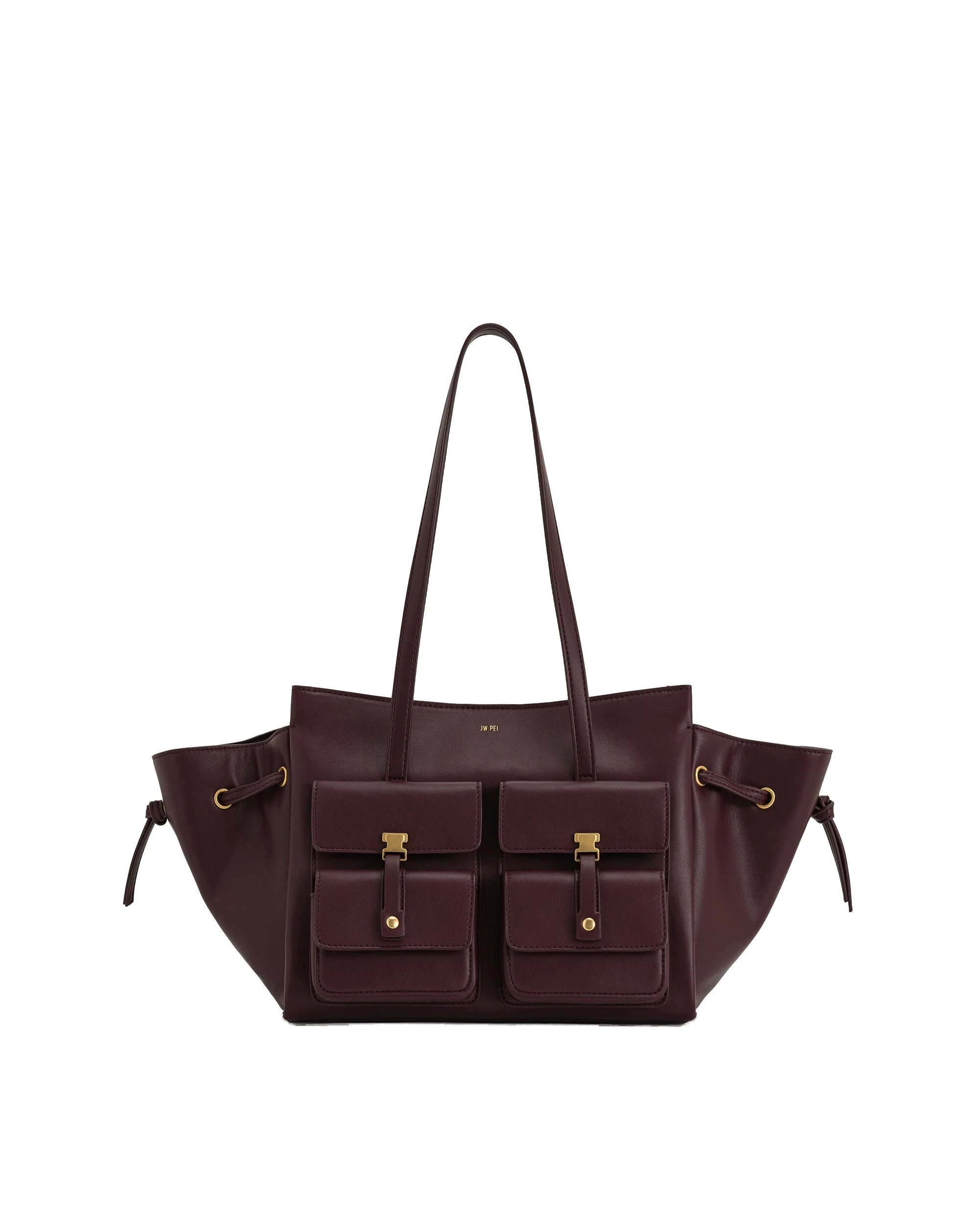 JW PEI Linda Tote Bag in Deep Burgundy | Totes & Top-Handle Bags | Luxury Shoes JW PEI Linda Tote Bag in Deep Burgundy