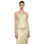 JW PEI Linen Corded Embroidery Strappy Camisole