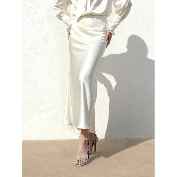 JW PEI Liquid Satin Mermaid Maxi Skirt