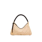 JW PEI Lorena Faux Straw Shoulder Bag in Brown | Shoulder & Crossbody Bags | Luxury Shoes JW PEI Lorena Faux Straw Shoulder Bag in Brown