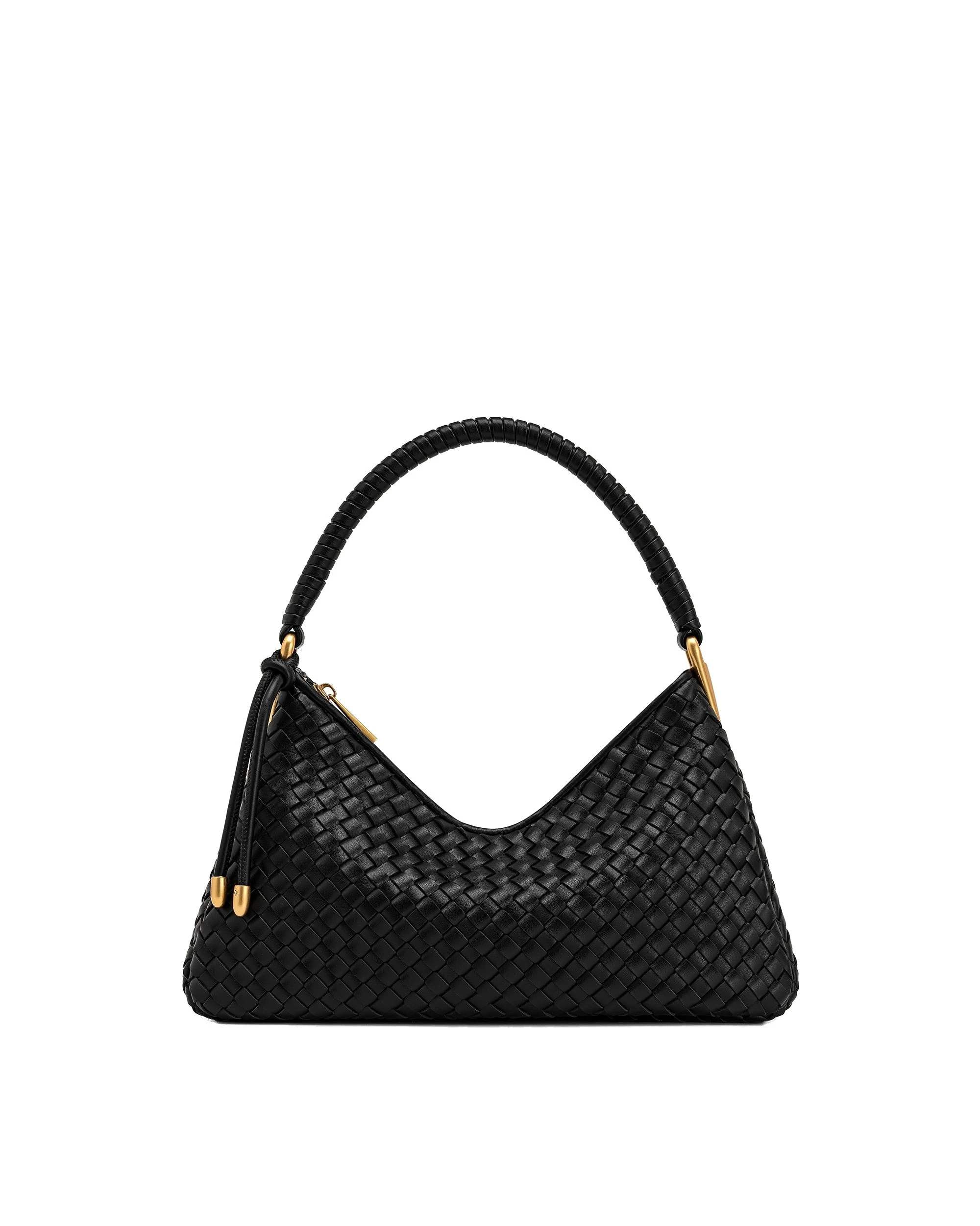 JW PEI Lorena Woven Shoulder Bag in Black | Shoulder & Crossbody Bags | Luxury Shoes JW PEI Lorena Woven Shoulder Bag in Black