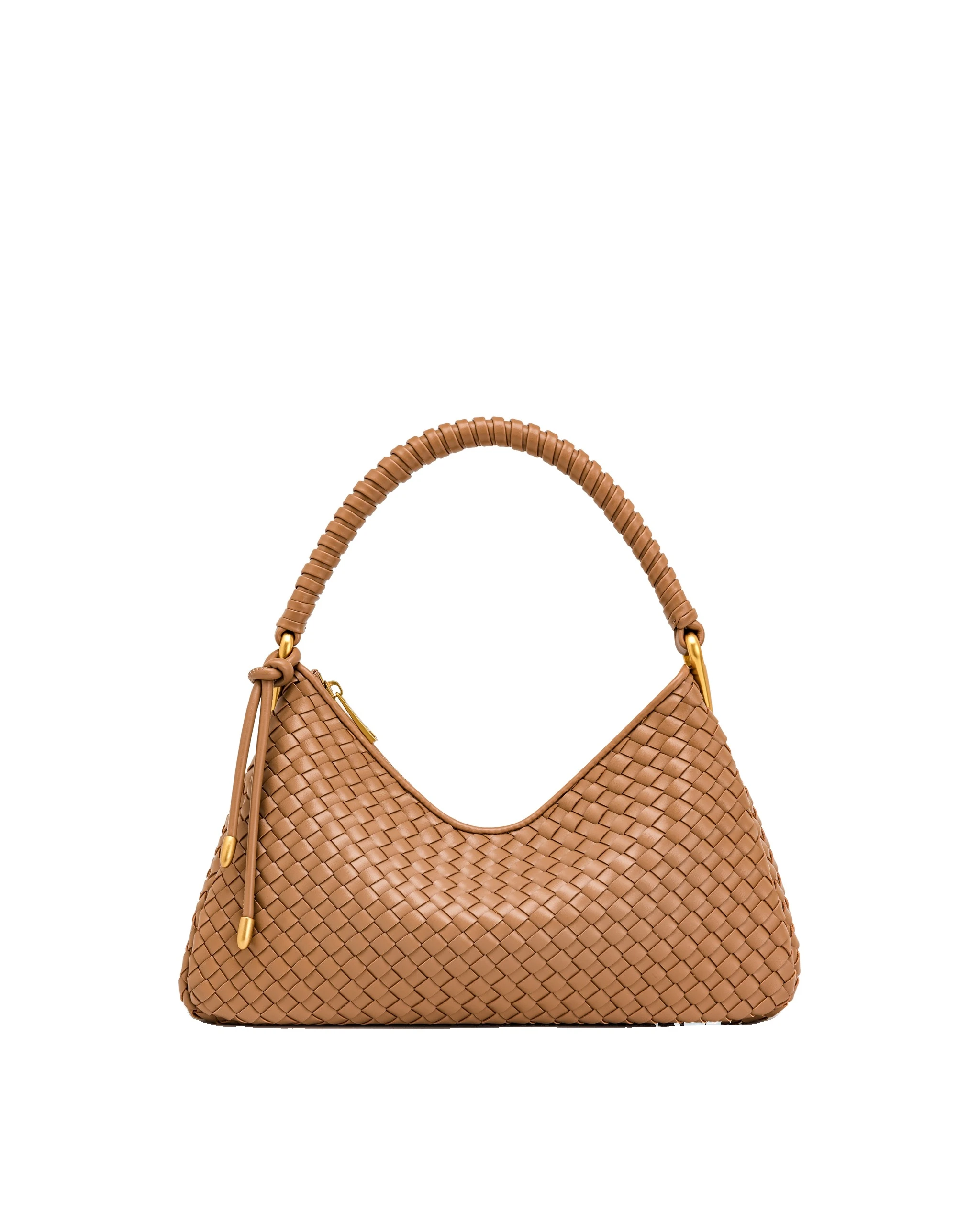 JW PEI Lorena Woven Shoulder Bag in Camel | Shoulder & Crossbody Bags | Luxury Shoes JW PEI Lorena Woven Shoulder Bag in Camel