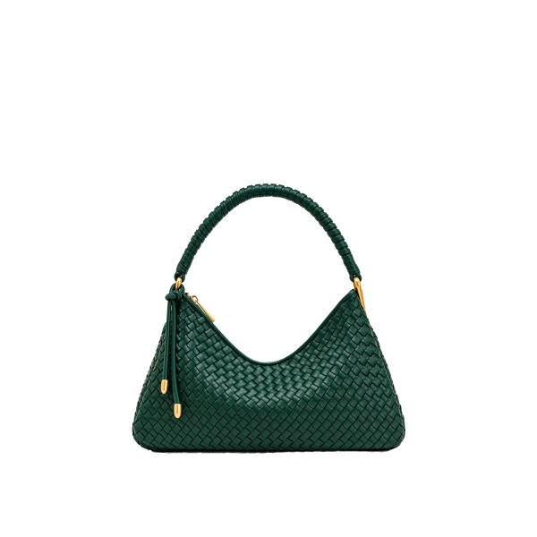 JW PEI Lorena Woven Shoulder Bag in Emerald Green