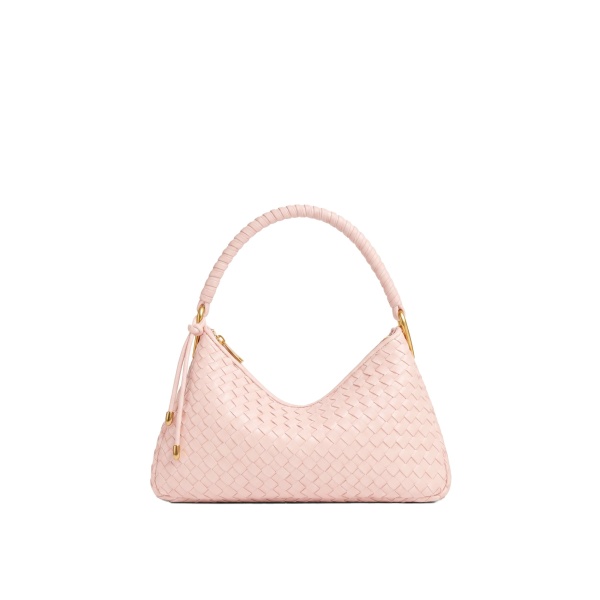 JW PEI Lorena Woven Shoulder Bag in Light Pink