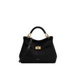 JW PEI Lucia Classic Faux Suede Top Handle Bag in Black