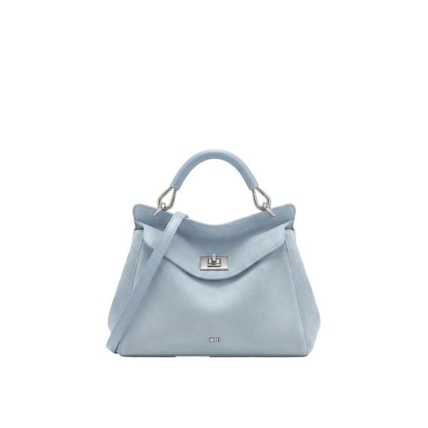 JW PEI Lucia Classic Faux Suede Top Handle Bag in Light Blue
