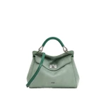 JW PEI Lucia Classic Faux Suede Top Handle Bag in Matcha Green