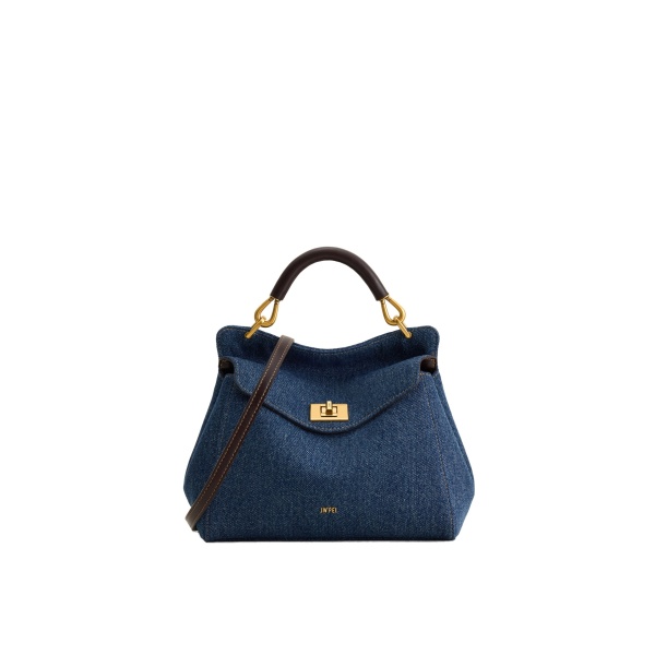 JW PEI Lucia Classic Handbag in Blue Denim