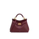 JW PEI Lucia Classic Top Handle Bag in Deep Burgundy