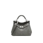JW PEI Lucia Classic Top Handle Bag in Grey Croc