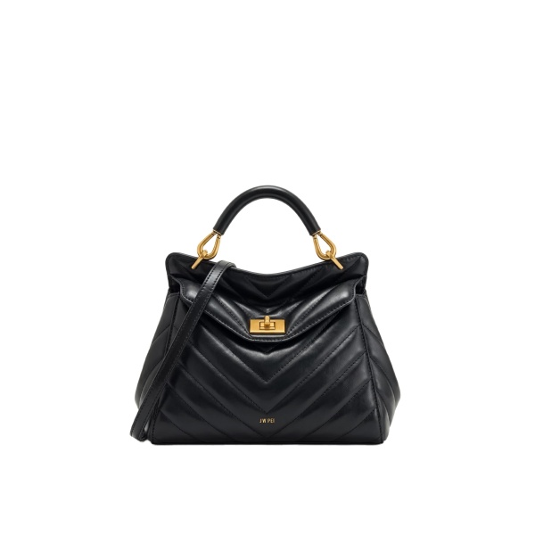 JW PEI Lucia Classic Top Handle Bag in Jet Black