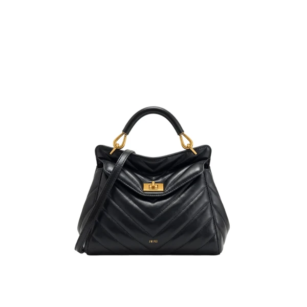 JW PEI Lucia Classic Top Handle Bag in Jet Black