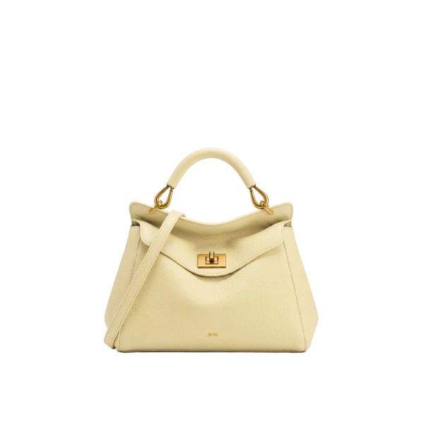 JW PEI Lucia Classic Top Handle Bag in Light Yellow