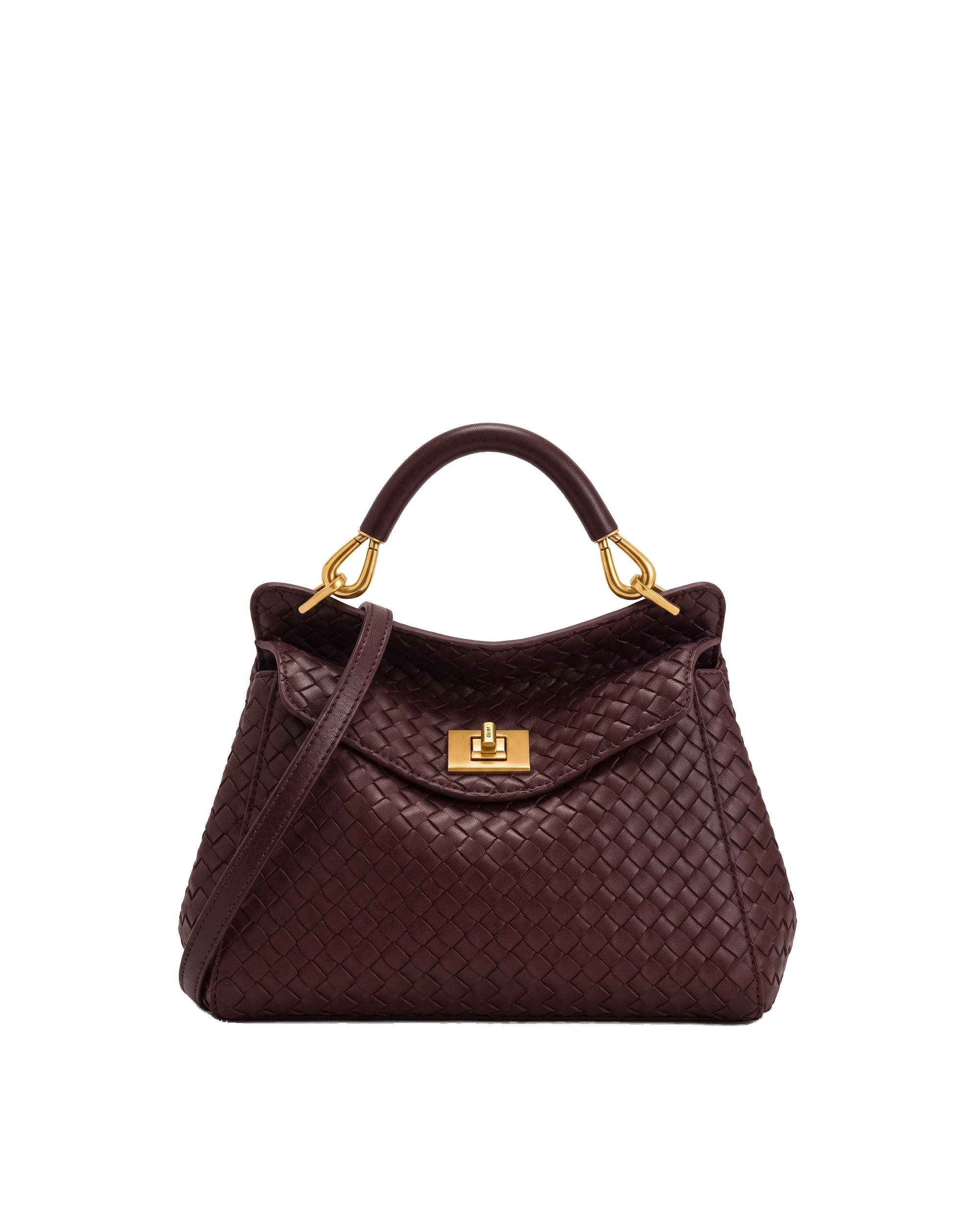 JW PEI Lucia Classic Woven Top Handle Bag in Dark Burgundy | Totes & Top-Handle Bags | Luxury Shoes JW PEI Lucia Classic Woven Top Handle Bag in Dark Burgundy